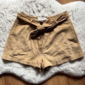 Robert Rodriguez Tie Front Leather Suede shorts
